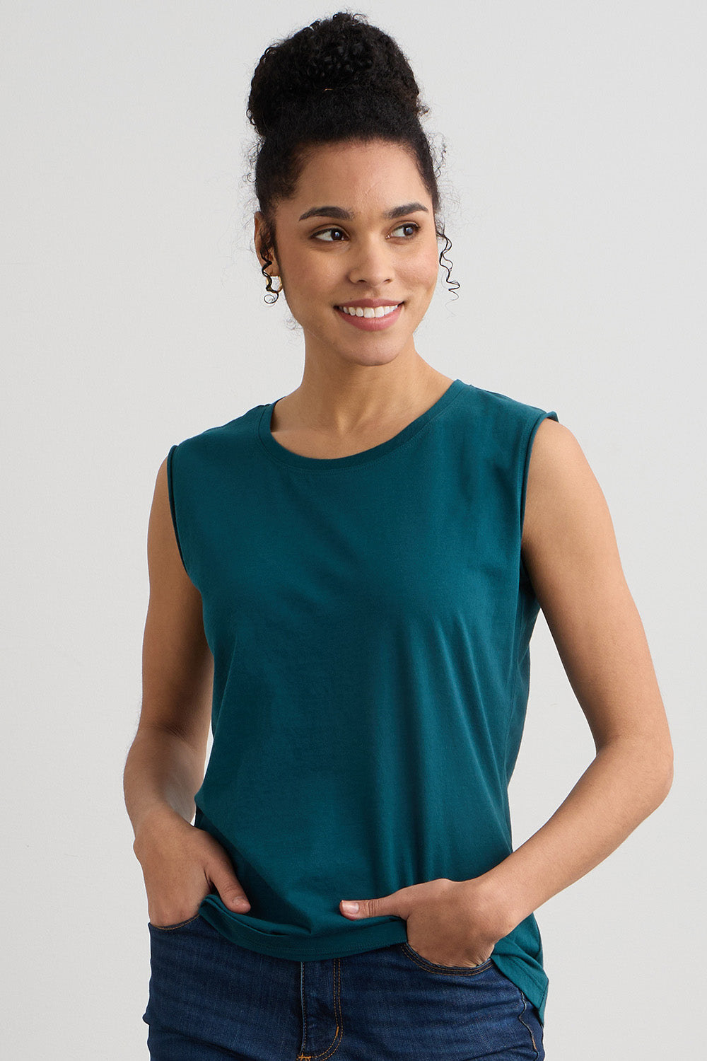 COTTON SLEEVELESS TOP main image 0