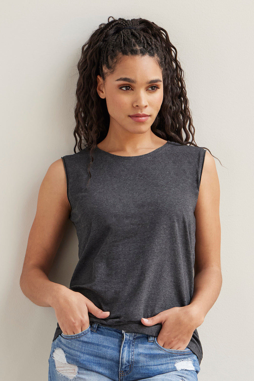 Women's 100% Organic Cotton Sleeveless Tee | Fair Indigo