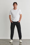 mens organic french terry jogger pants - black - fair indigo fair trade ethically made