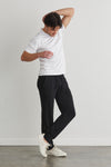 mens organic french terry jogger pants - black - fair indigo fair trade ethically made