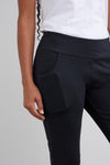womens all cotton organic leggings with pockets- black - fair indigo fair trade ethically made