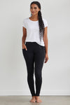 womens organic 100% cotton pocket leggings - black - fair indigo fair trade ethically made