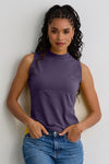 Women's Organic Cotton Sleeveless Mock Neck Top