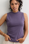 Women's Organic Cotton Sleeveless Mock Neck Top