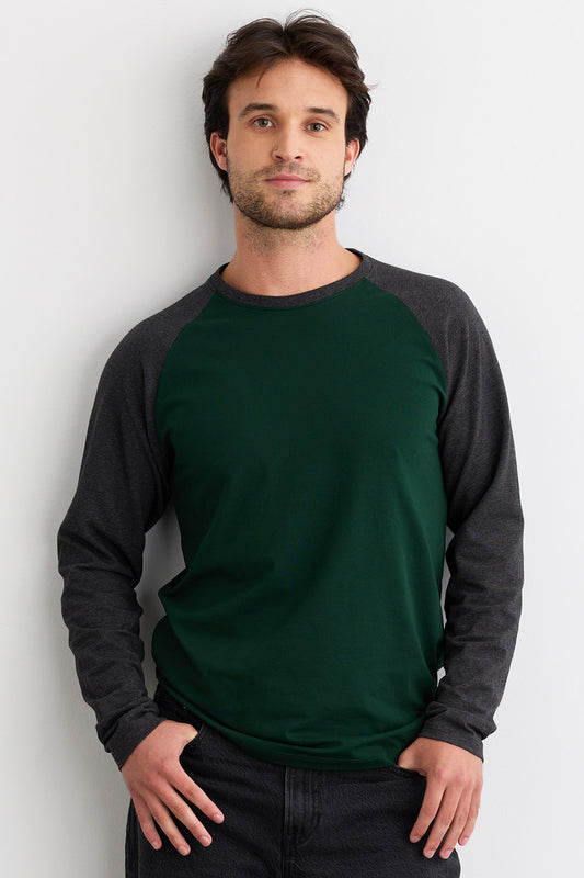 Men's Organic Cotton Raglan Long Sleeve T-Shirt
