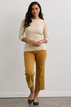 Women's Organic Cotton Cable Knit Boat Neck Sweater