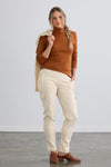 Women's Organic Cotton Double Knit Luxe Cargo Trousers - Undyed
