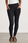 Women's Organic Blend Ribbed Leggings with Pockets