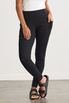 Women's Organic Blend Ribbed Leggings with Pockets