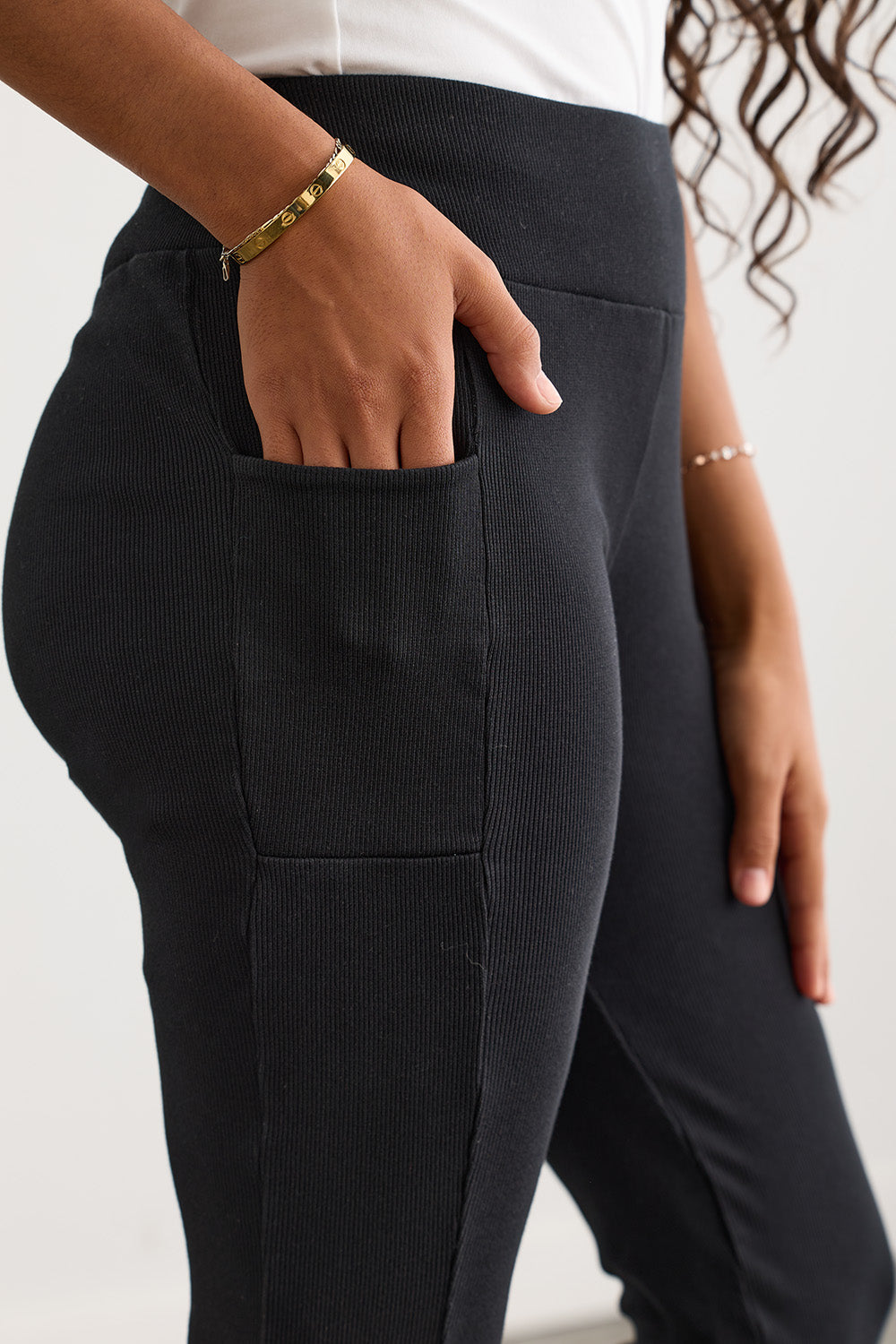 Women's Organic Blend Ribbed Pocket Leggings| Fair Indigo
