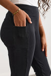 Women's Organic Blend Ribbed Leggings with Pockets