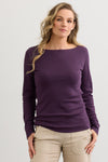 Women's Luxe 100% Organic Cotton Boat Neck Long Sleeve Tee
