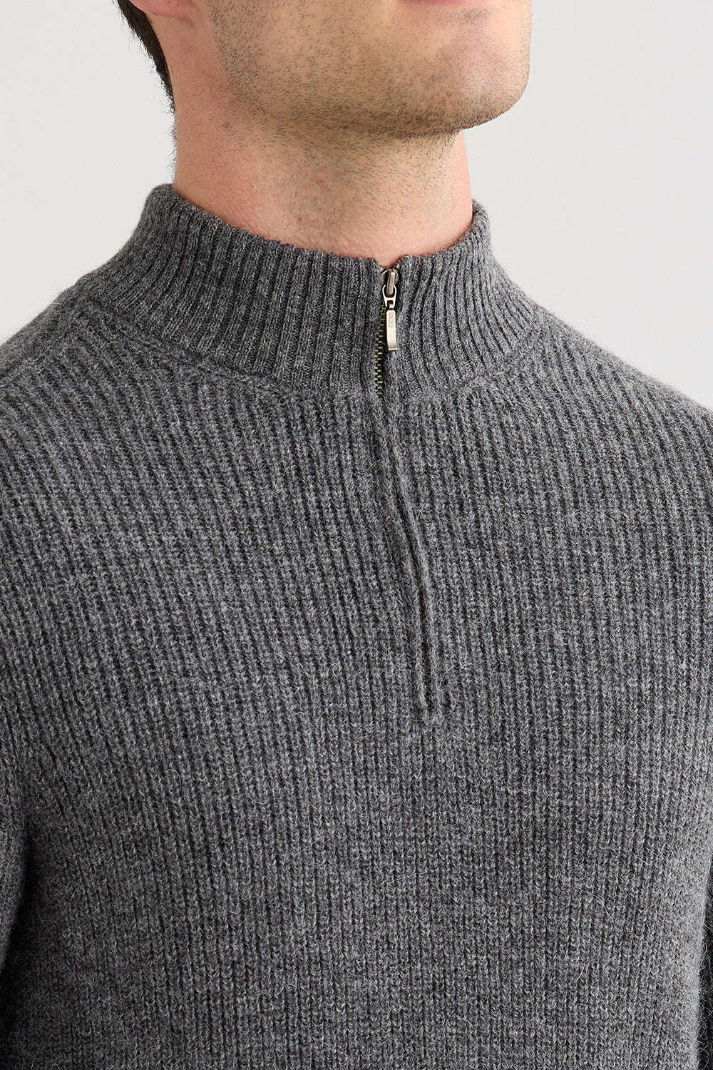 Men's Baby Alpaca Quarter Zip Pullover Sweater | Men's Sweaters