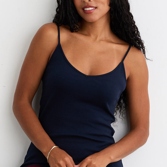 Women's Luxe 100% Organic Cotton Cami - Dark Navy