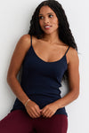 Women's Luxe 100% Organic Cotton Cami - Dark Navy