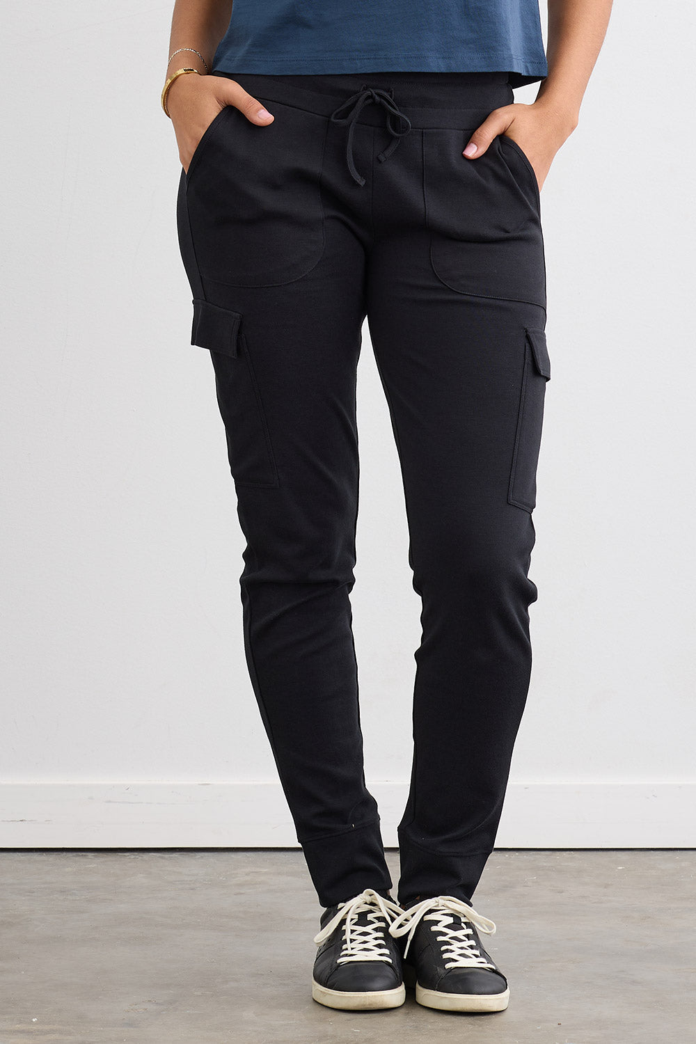 womens 100% organic cotton jogger lounge pants - undyed natural - fair indigo fair trade ethically made