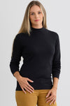 Women's Luxe 100% Organic Cotton Mock Neck Top