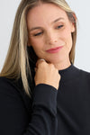 Women's Luxe 100% Organic Cotton Mock Neck Top