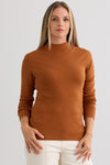 Women's Luxe 100% Organic Cotton Mock Neck Top