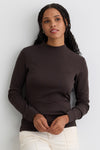 Women's Luxe 100% Organic Cotton Mock Neck Top