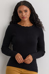 Women's Organic Cotton Cable Rib Crew Neck Sweater