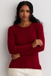 Women's Organic Cotton Cable Rib Crew Neck Sweater