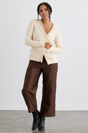 Women's Organic All-cotton Open Wrap Cardigan Sweater