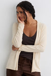 Women's Organic All-cotton Open Wrap Cardigan Sweater