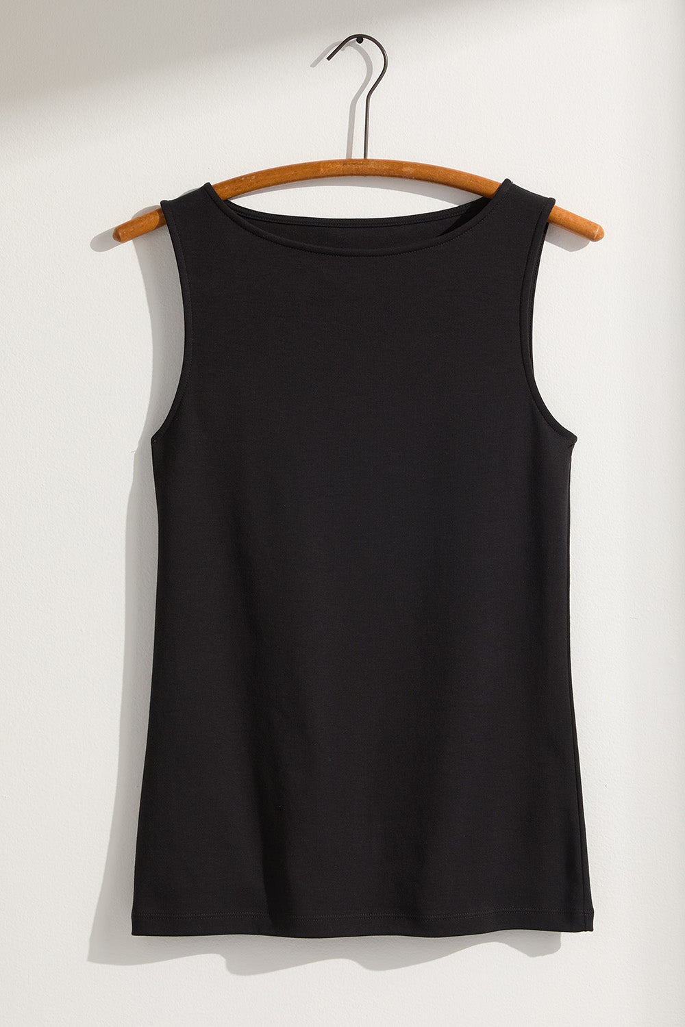 Women's Sleeveless Boat Neck Tee | 100% Organic Cotton | Fair Indigo, Size M / Black Women's Sleeveless Boat Neck Tee | 100% Organic Cotton | Fair Indigo, Size M / Black