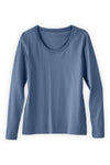 Women's Organic Scoop Neck Long Sleeve Tee