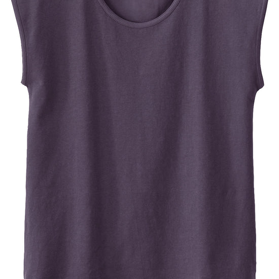 womens organic cap sleeve top - purple mist lavendar - fair indigo fair trade ethically made