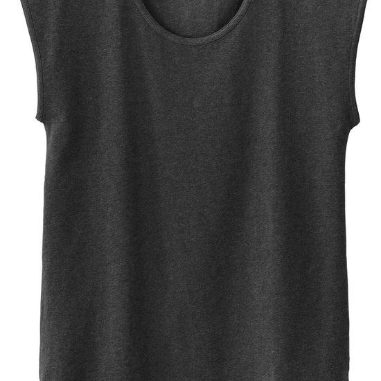 womens organic pima cotton easy t-shirt - dark charcoal heather grey - fair indigo fair trade ethically made