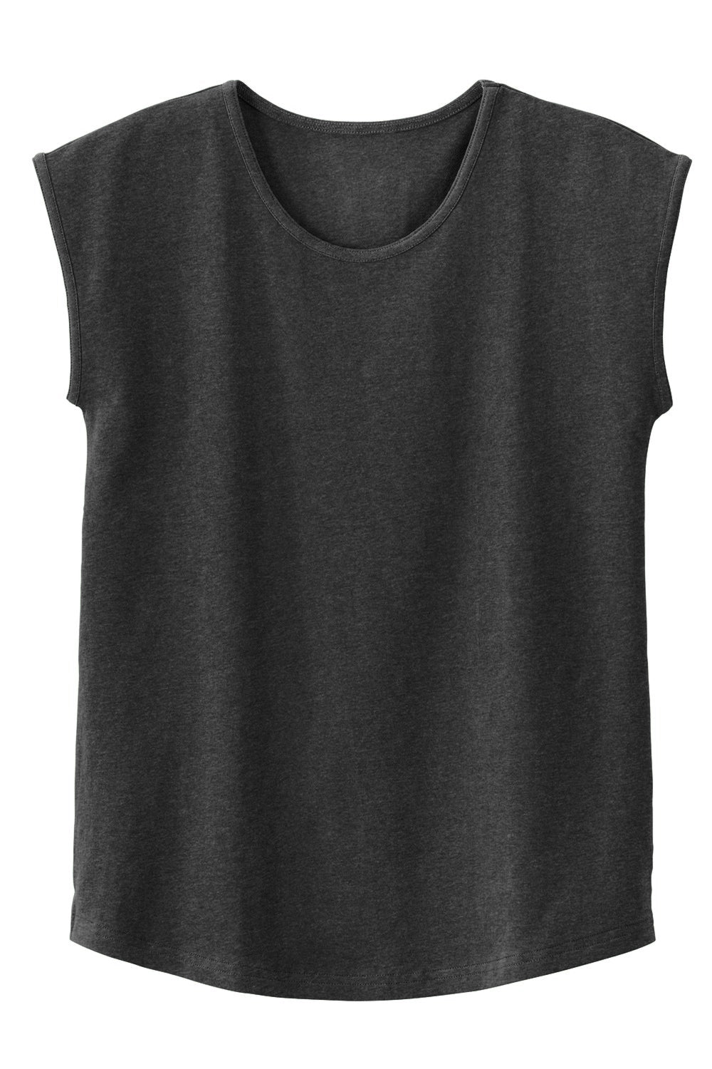 womens organic pima cotton easy t-shirt - dark charcoal heather grey - fair indigo fair trade ethically made