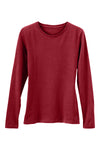 Women's 100% Organic Cotton Relaxed Long Sleeve Crew Neck T-Shirt
