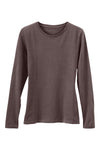 Women's 100% Organic Cotton Relaxed Long Sleeve Crew Neck T-Shirt