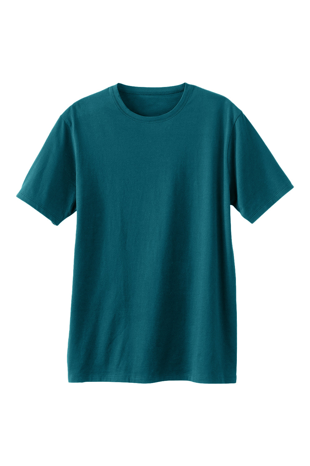 Men's Organic All-Cotton Crew Neck T-Shirt - Fair Indigo, Size XL / Deep Teal