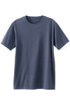 mens organic all cotton crew neck t shirt- slate blue - fair trade ethically made
