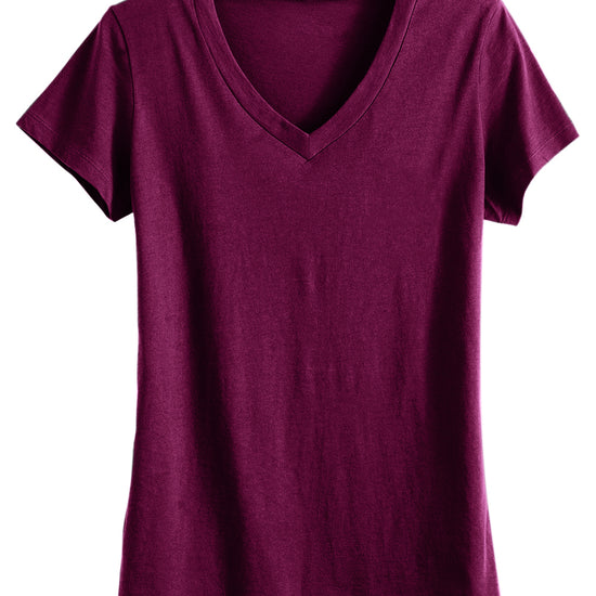 Women's 100% Organic Pima Cotton V-neck T-shirt | Fair Indigo