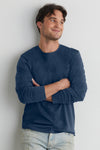Men's 100% Organic Cotton Long Sleeve Crew Neck T-shirt