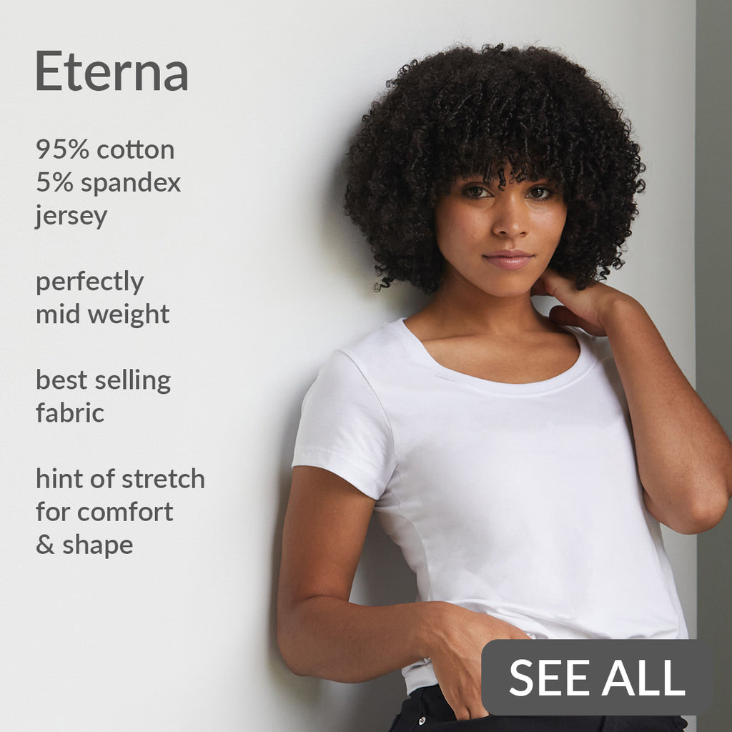 organic fabric for a sustainable capsule wardrobe - eterna jersey