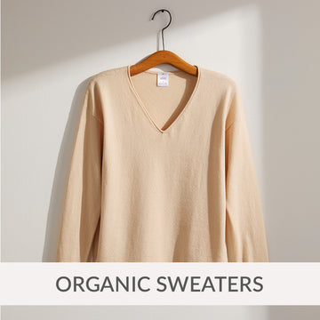organic cotton sweaters - womens fair tarde sweaters - fair indigo