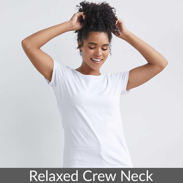 women's white organic crew neck t-shirt