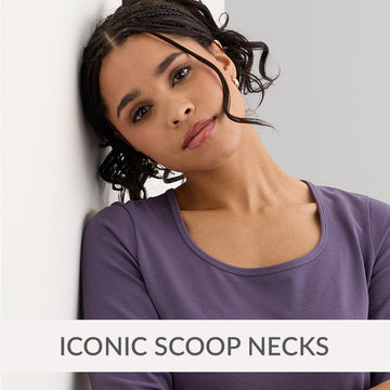 organic cotton scoop neck tees