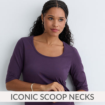 organic scoop neck tees