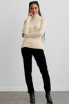 Women's Organic Cotton Ribbed Turtleneck Sweater