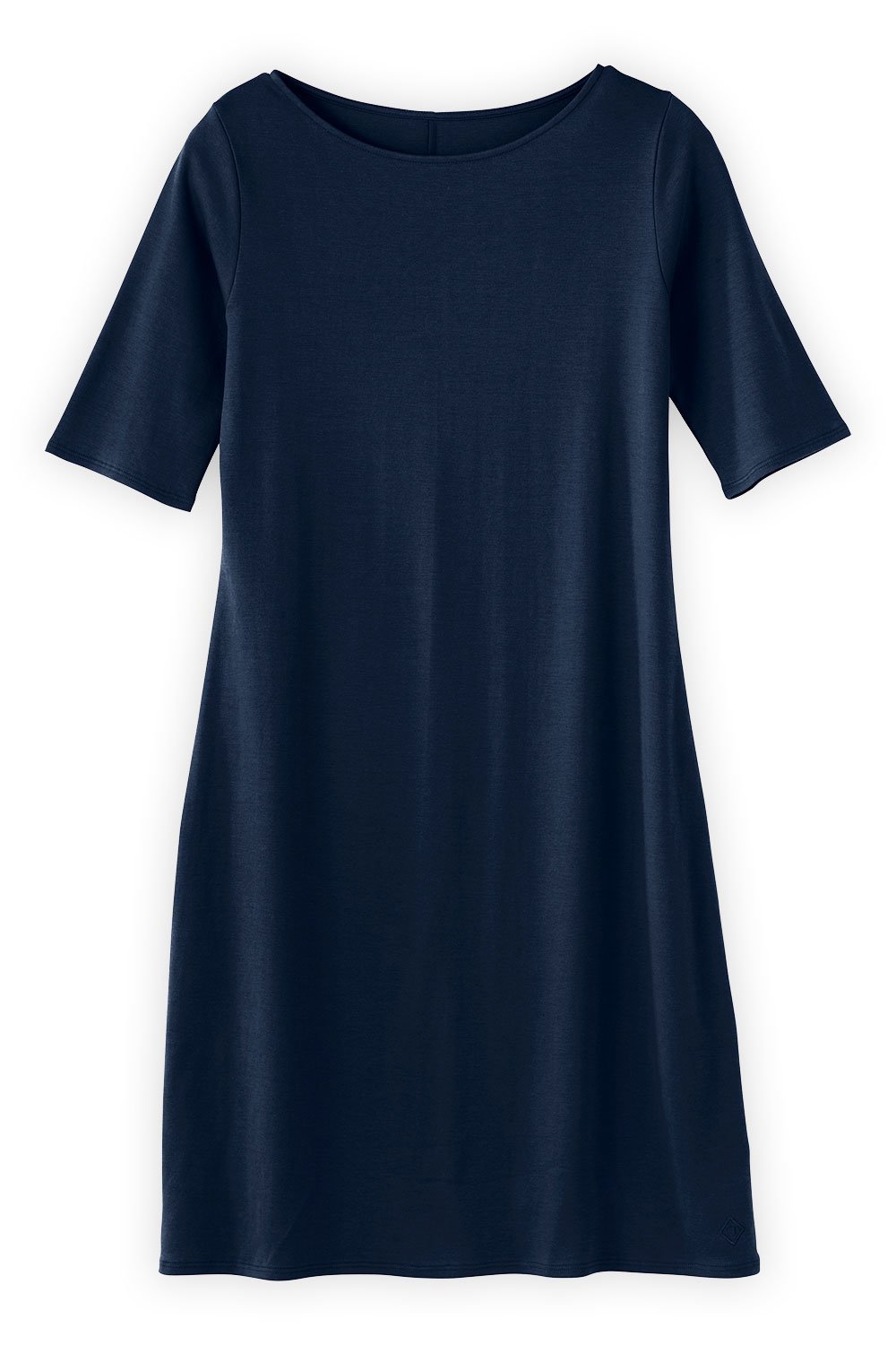 Women's 100% Cotton Boat Neck Dress | Fair Indigo Women's 100% Cotton Boat Neck Dress | Fair Indigo