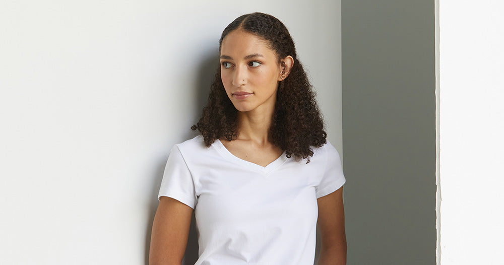 Women's Loose Fit Crop T-Shirt - 100% Cotton Brushed Jersey, Short Sleeve, Round Neck Casual Top