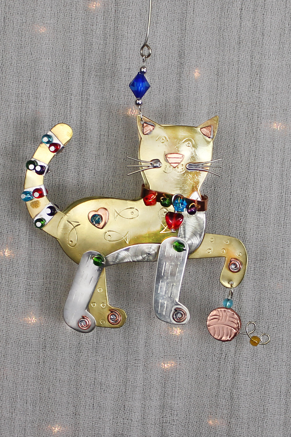 Sassy Cat Fair Trade Ornament 05229