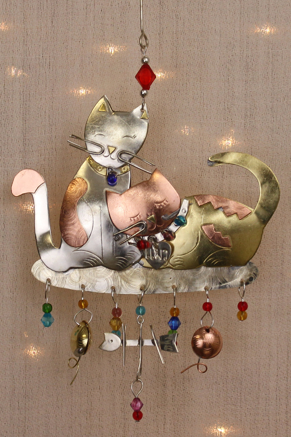 Meow Love Cat Fair Trade Ornament 04927