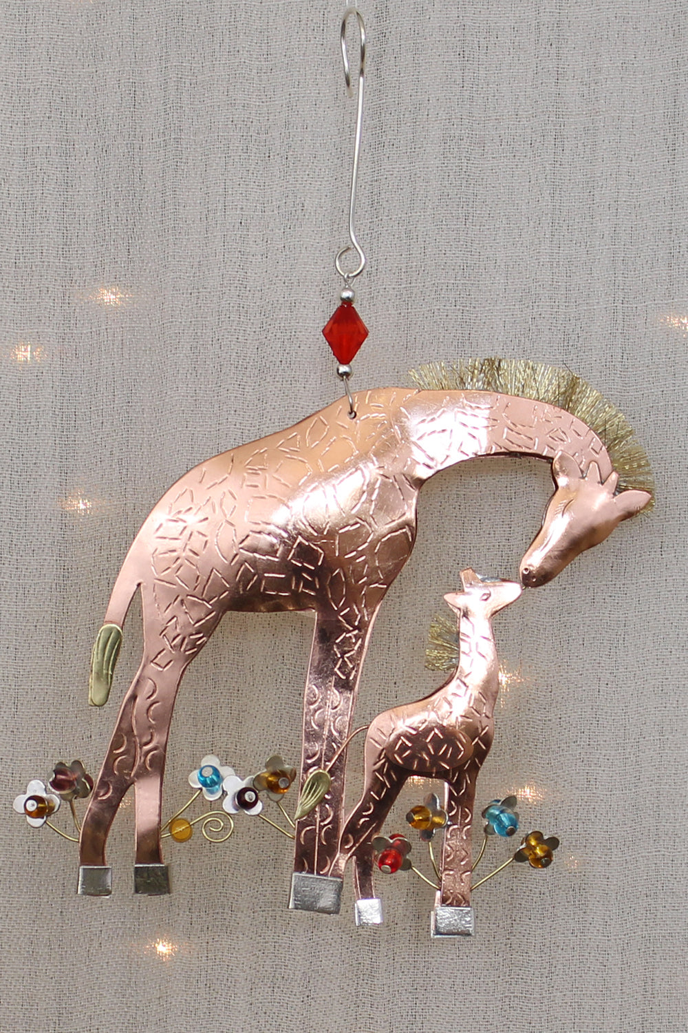 Momma and Baby Giraffe Fair Trade Ornament 04955